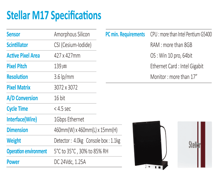 Conozca un poco de las Caracteristicas de Sistema Digitalizador Stellar M17